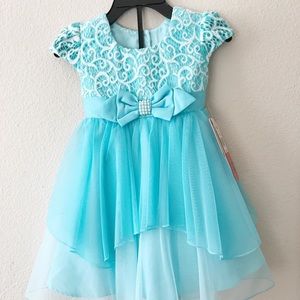 Jona Michelle Aqua Lace Dress